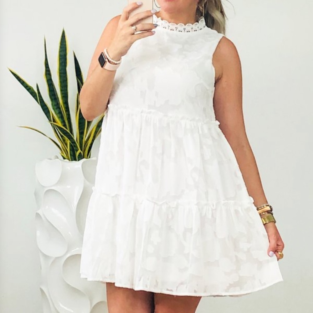 CHIFFON SLEVESS MINI DRESS